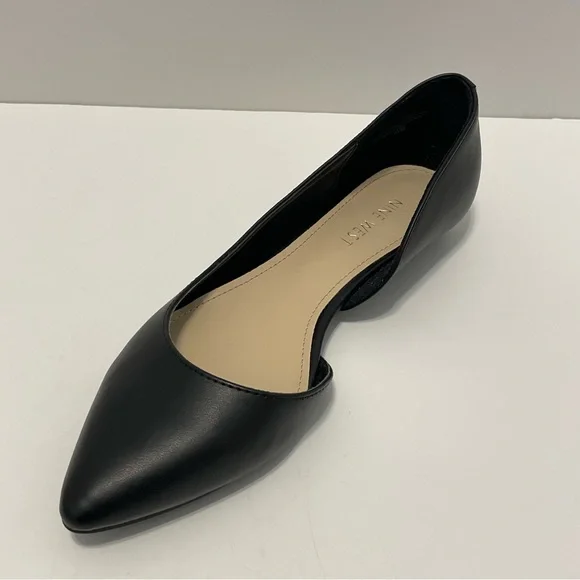 Nine West Saige d'Orsay Women’s Black Ballet Flats Size Size 7.5 Pointed Toe - Picture 7 of 15